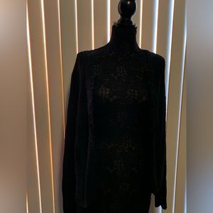 Black fluffy sweater